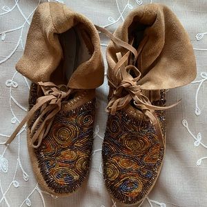 House of Harlow 1960 Beaded Moccasins